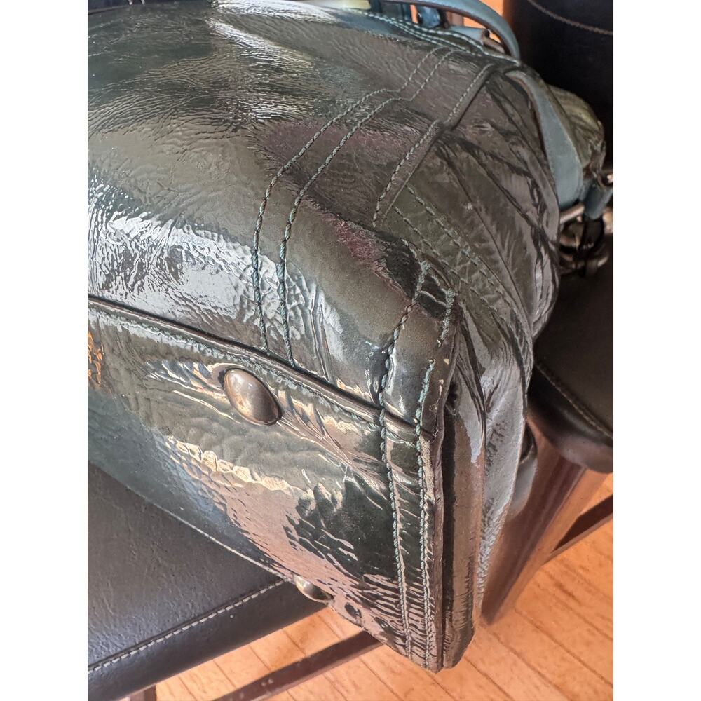 COACH FLAGSHIP Patent Leather ELLA 16394 TEAL (30000 - Picture 10 of 13